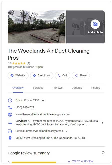 The Woodlands Air Duct Cleaning Pros