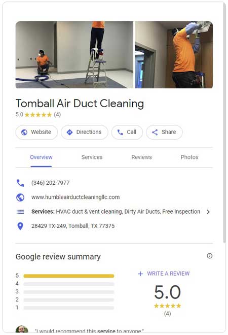 Tomball Air Duct Cleaning